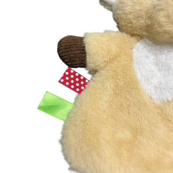 Baby Ganz Downy Reindeer Sensory Toy Baby Crinkle Belly Tags Lovey - Picture 5 of 11